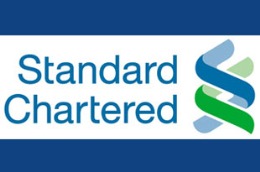 Logo của Ngân hàng Standard Chartered.
