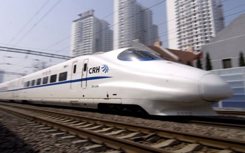 Một tuyến đường sắt cao tốc ở Trung Quốc.<br>