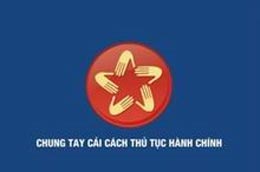Biểu trưng của Đề án 30 với khẩu hiệu "Chung tay cải cách thủ tục hành chính". 
