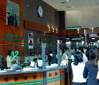 Việc chọn đối tác chiến lược chưa được công bố tại đại hội vì theo lãnh đạo của Vietcombank, quá trình chọn đối tác chiến lược vẫn chưa bàn xong - Ảnh: Việt Tuấn.