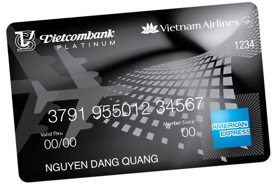 Sản phẩm thẻ đồng thương hiệu của Vietcombank, Vietnam Airlines và American Express.