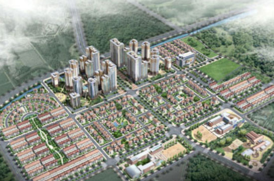 Mô hình dự án khu đô thị Nam An Khánh (Hà Nội). Chủ đầu tư dự án là Công ty Cổ phần Đầu tư phát triển đô thị và khu công nghiệp Sông Đà (Sudico).