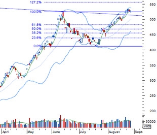 SSI cho rằng thị trường sẽ tiếp tục có sự giằng co quanh mức 530 điểm vào phiên giao dịch ngày 28/8 - Nguồn: BVSC.