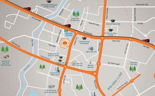 Mon City sở hữu một vị trí giữa trung tâm Hà Nội.