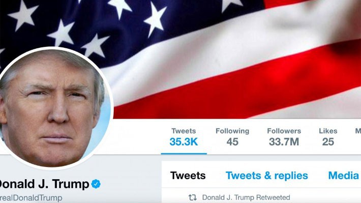 Ảnh chụp màn hình trang Twitter cá nhân của Tổng thống Mỹ Donald Trump hôm 11/7/2017 - Ảnh: Reuters.