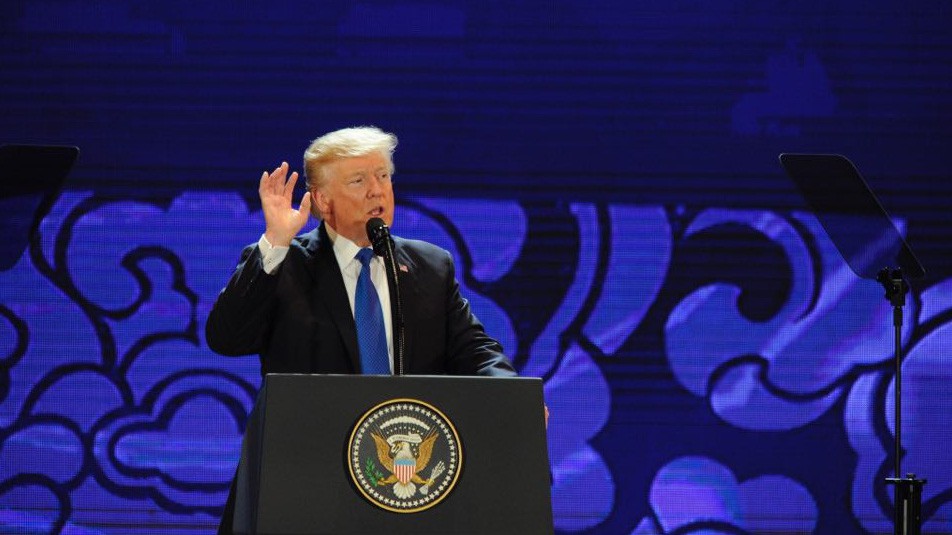 Khi nhắc đến cuộc khởi nghĩa Hai Bà Trưng, ông Trump gọi đó là sự "khơi dậy tinh thần người dân của đất nước này. Đó là lần đầu tiên người Việt Nam đứng lên vì độc lập và niềm tự hào dân tộc của các bạn".