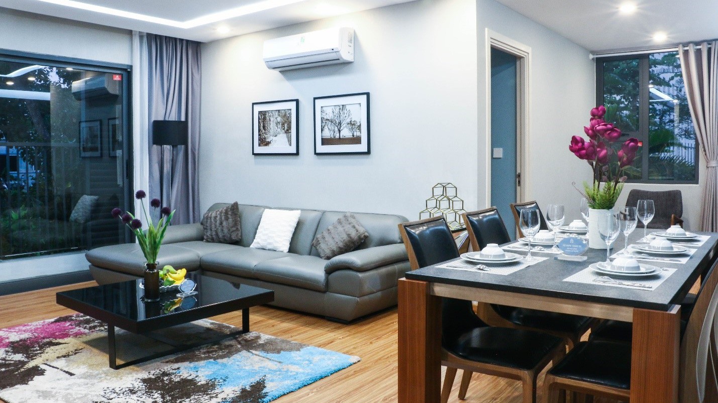 Hình ảnh thực tế căn hộ mẫu Hồng Hà Eco City.