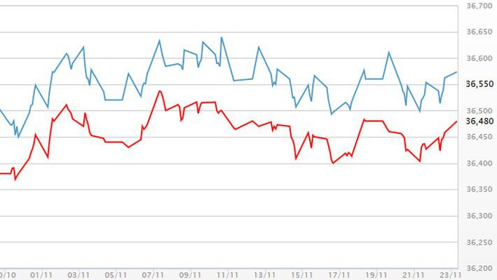 Diễn biến giá vàng SJC tại DOJI - Nguồn: DOJI.
