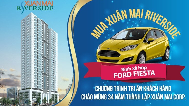 Chương trình bốc thăm trúng thưởng "Mua Xuân Mai Riverside, Rinh xế hộp Ford Fiesta" là một trong những hoạt động ý nghĩa mà Xuân Mai Corp dành tặng cho các khách hàng.