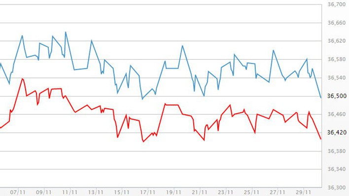 Diễn biến giá vàng SJC tại DOJI - Nguồn: DOJI.