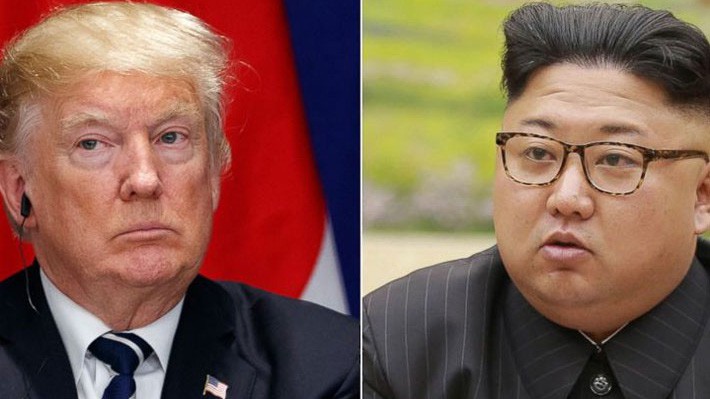 Tổng thống Mỹ Donald Trump (trái) và nhà lãnh đạo Triều Tiên Kim Jong Un - Ảnh:AP, KCNA.