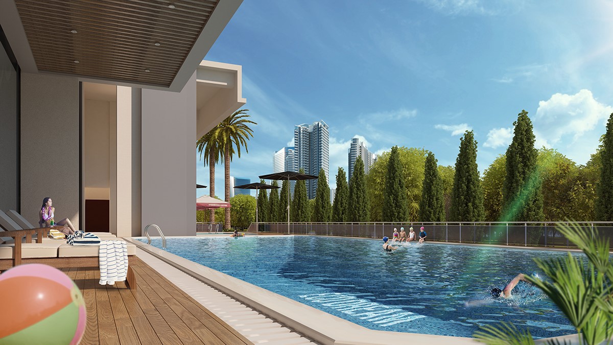 Một điểm cộng khác của dự án không thể bỏ qua chính là hệ thống tiện ích nội khu đầy đủ.