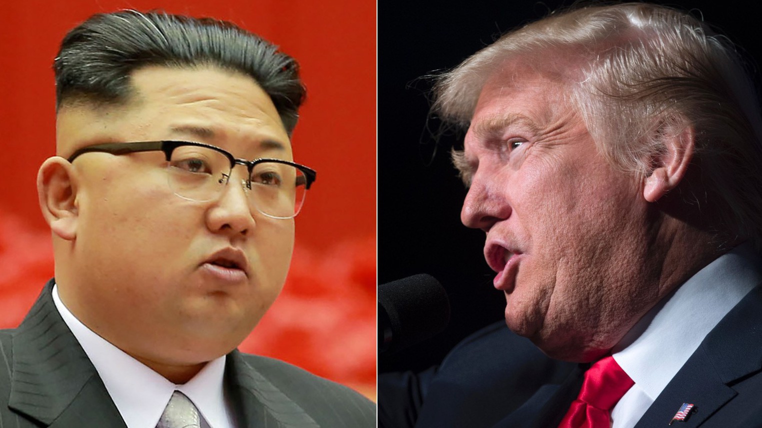 Nhà lãnh đạo Triều Tiên Kim Jong Un (trái) và Tổng thống Mỹ Donald Trump.