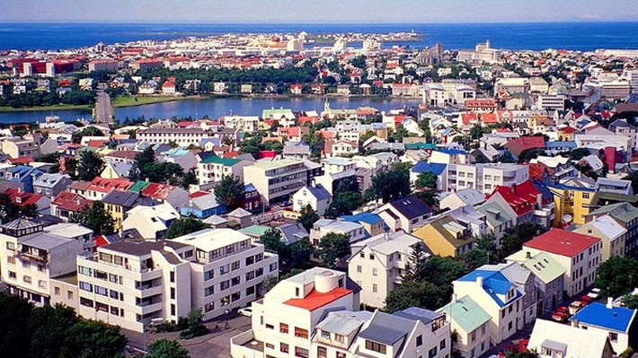 Thủ đô Reykjavik của Iceland.