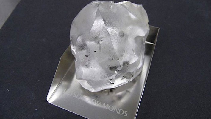 Viên kim cương nặng 910 carat mà Gem Diamonds vừa phát hiện ở Lesotho.