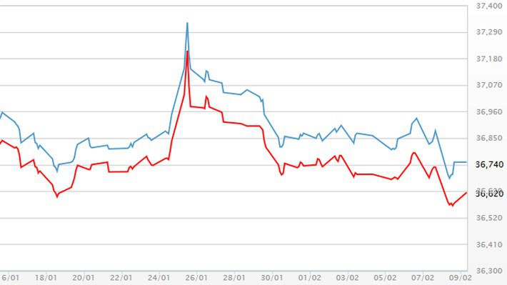 Diễn biến giá vàng SJC tại DOJI - Nguồn: DOJI.