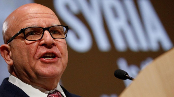 Cố vấn an ninh quốc gia Mỹ H.R. McMaster trong một bài phát biểu ở Washington ngày 15/3 - Ảnh: Reuters.