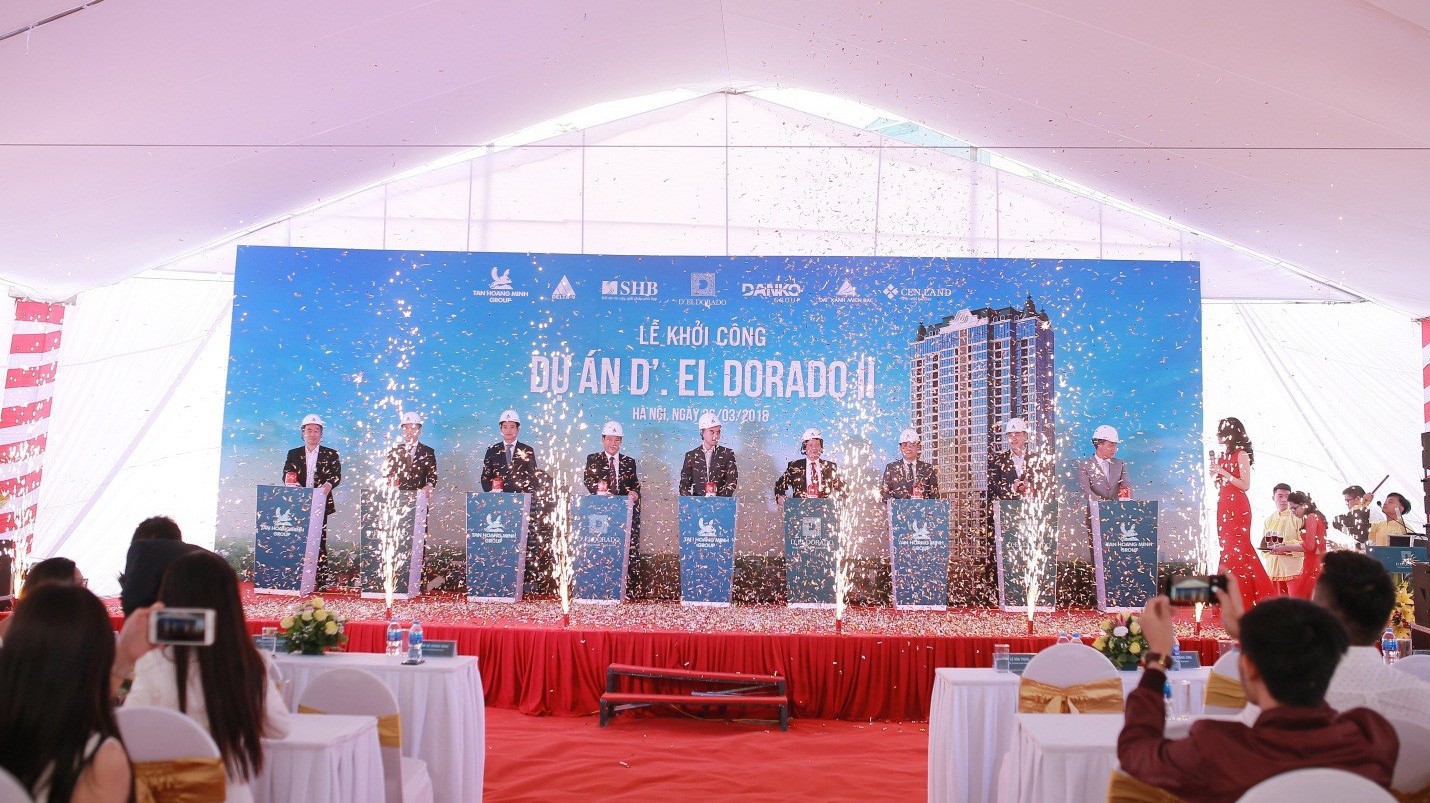 Đại diện Chủ đầu tư và các đối tác thực hiện nghi thức khởi công dự án D’. El Dorado II.