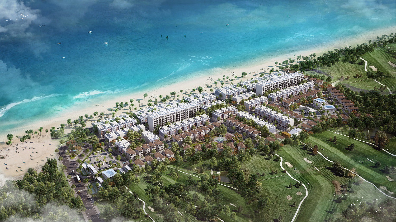 Phối cảnh khu đô thị FLC Lux City - The Ocean Village thuộc FLC Quảng Bình.