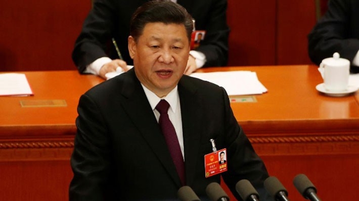 Chủ tịch Trung Quốc Tập Cận Bình phát biểu tại kỳ họp Quốc hội nước này, tháng 3/2018 - Ảnh: Reuters.