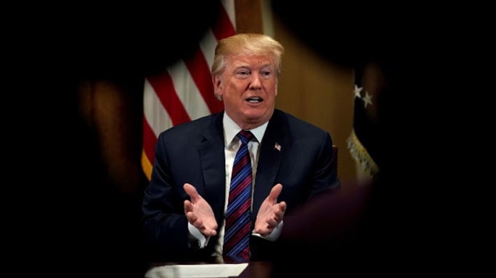 Tổng thống Mỹ Donald Trump trong cuộc họp với các cố vấn an ninh quốc gia tại Nhà Trắng - Ảnh: Reuters.