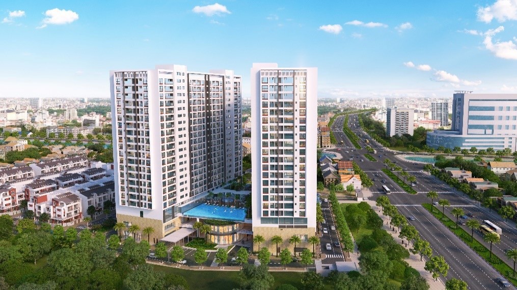 Phối cảnh dự án Green Pearl 378 Minh Khai, Hà Nội.