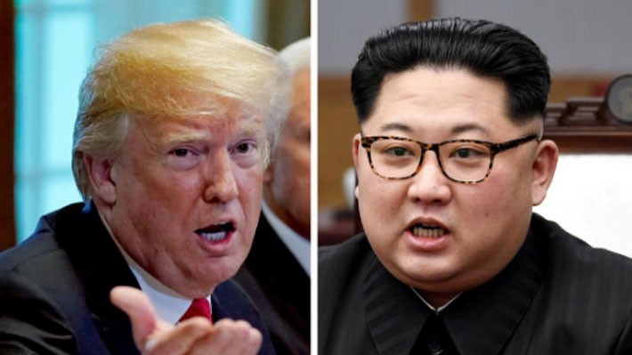 Tổng thống Mỹ Donald Trump (trái) và nhà lãnh đạo Triều Tiên Kim Jong Un - Ảnh: Reuters.