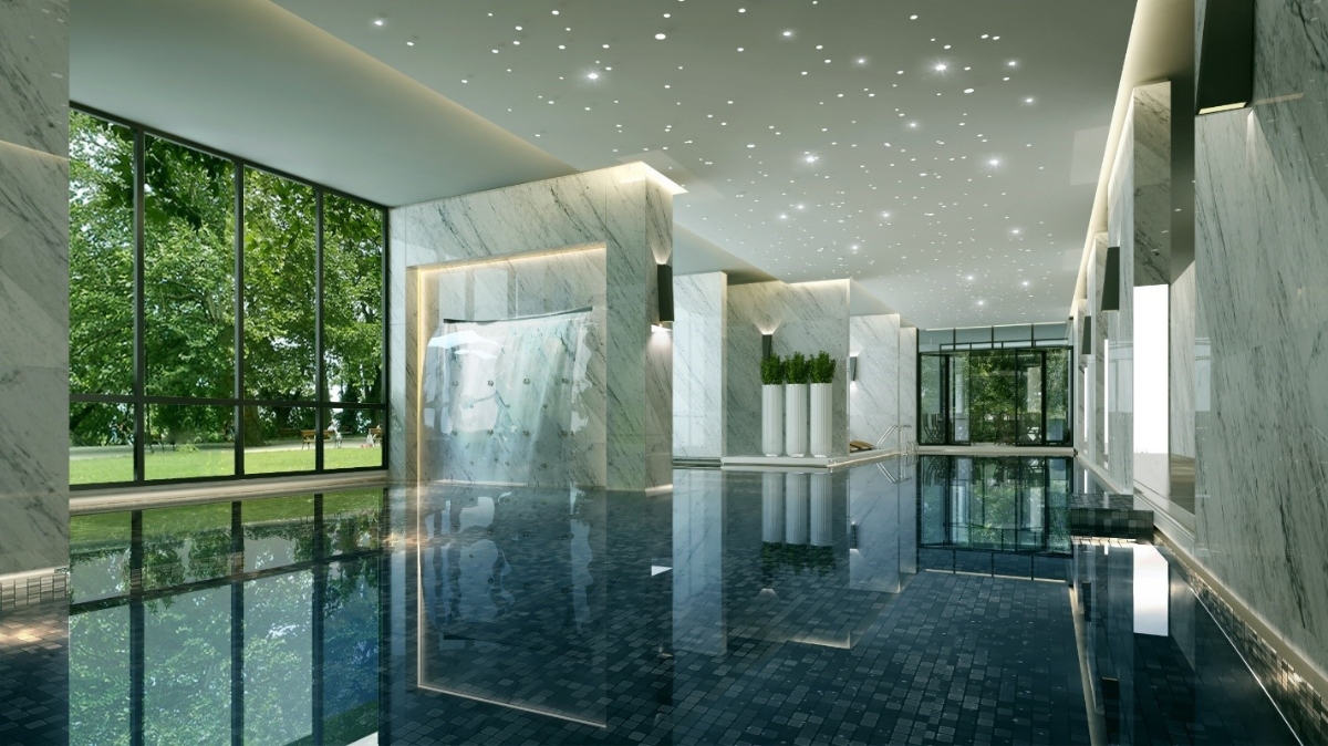 Bể bơi nước nóng bốn mùa tại Seasons Avenue.