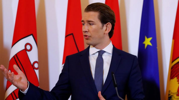 Thủ tướng Áo Sebastian Kurz trong cuộc họp báo ở Vienna ngày 8/6 - Ảnh: Reuters.