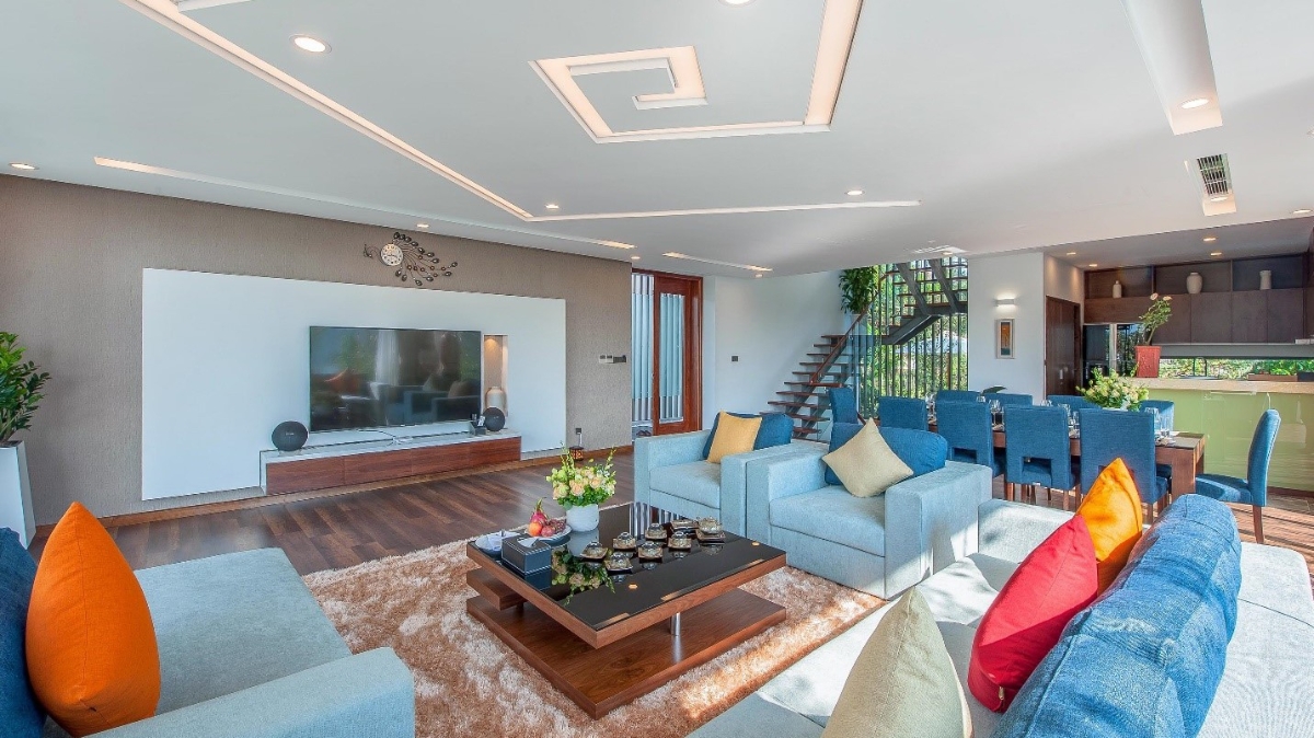 Mỗi căn biệt thự đều sở hữu thiết kế sang trọng hiện đại hòa hợp cùng thiên nhiên.