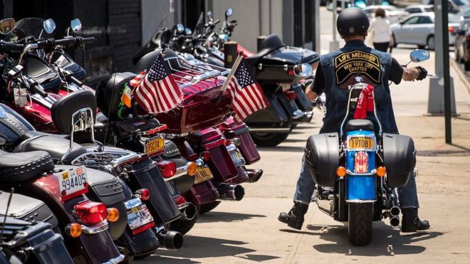 Xe mô tô Harley-Davidson là một biểu tượng của văn hóa Mỹ - Ảnh: Getty/BBC.