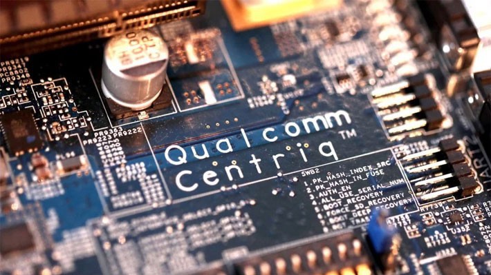 Một bảng mạch Qualcomm trưng bày tại một triển lãm - Ảnh: Bloomberg/SCMP.