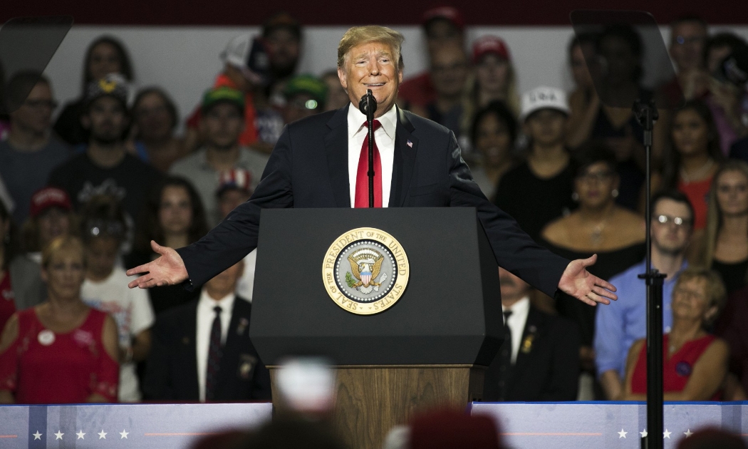 Tổng thống Mỹ Donald Trump phát biểu tại Columbus, Ohio vào hôm 4/8 - Ảnh: Bloomberg.