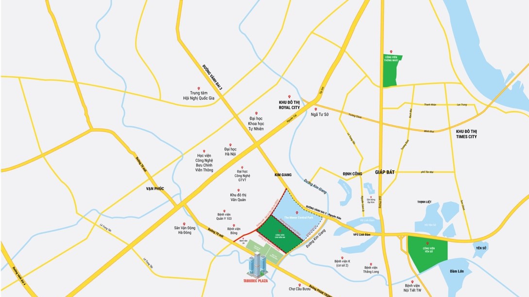 Vị trí chung cư Tabudec sẽ được hưởng lời nhiều nhất với quy hoạch mở rộng đường 70, đường 2.5 và 3.5.