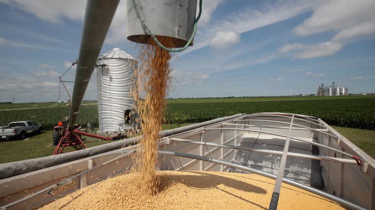 Năm ngoái, Trung Quốc nhập khẩu hơn 12 tỷ USD đậu tương Mỹ - Ảnh: Getty/CNN Money.