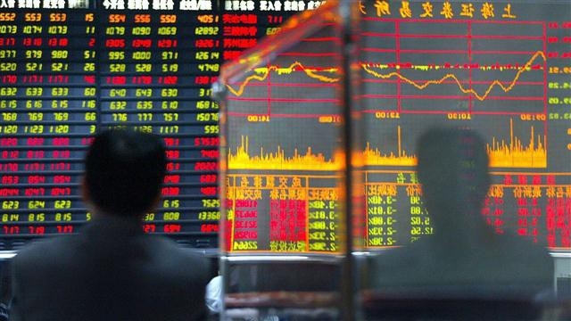 Chứng khoán Trung Quốc giảm mạnh mấy tháng qua do nỗi lo về chiến tranh thương mại Trung-Mỹ - Ảnh: WSJ.