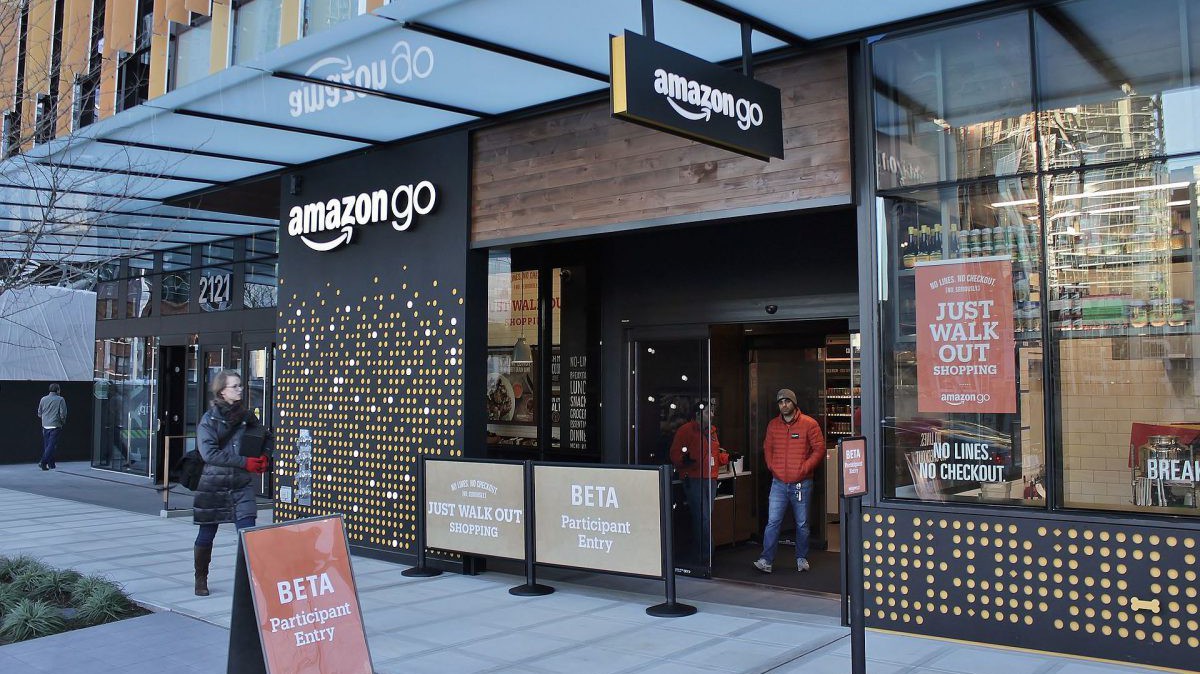 Cửa hiệu Amazon Go ở Seattle.