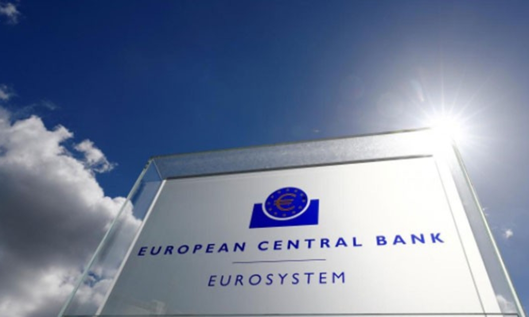 Logo của Ngân hàng Trung ương châu Âu (ECB) tại Frankfurt, Đức - Ảnh: Reuters.