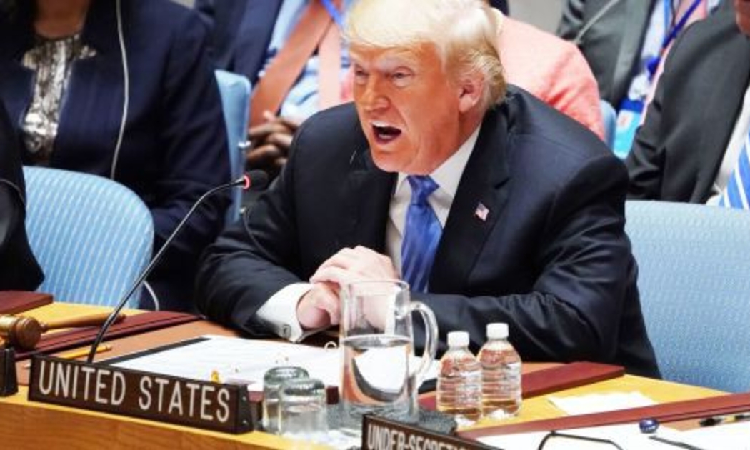 Tổng thống Mỹ Donald Trump phát biểu trong cuộc họp tại Hội đồng Bảo an Liên hiệp quốc ngày 26/9 - Ảnh: Getty/CNBC.
