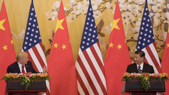 Tổng thống Mỹ Donald Trump (trái) và Chủ tịch Trung Quốc Tập Cận Bình - Ảnh: Getty/BBC.