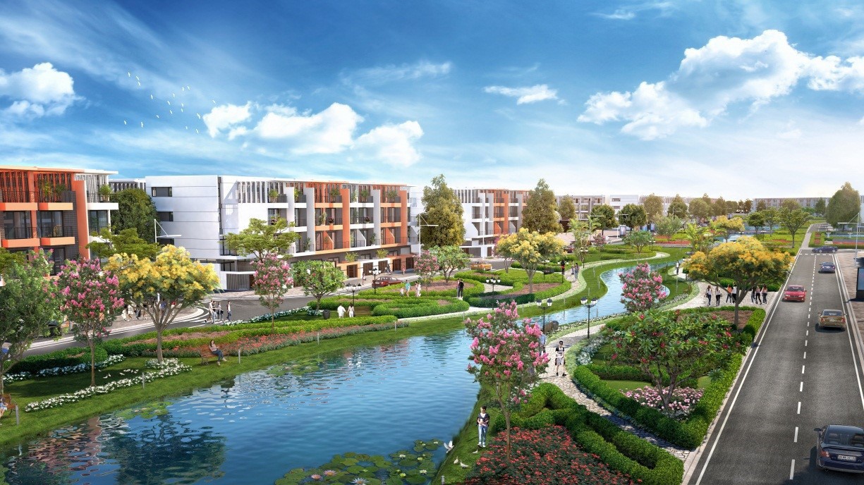 Hệ thống tiện ích và cảnh quan theo tiêu chuẩn quốc tế tại River Silk City – Sông Xanh mang đến cuộc sống hiện đại cho cư dân.