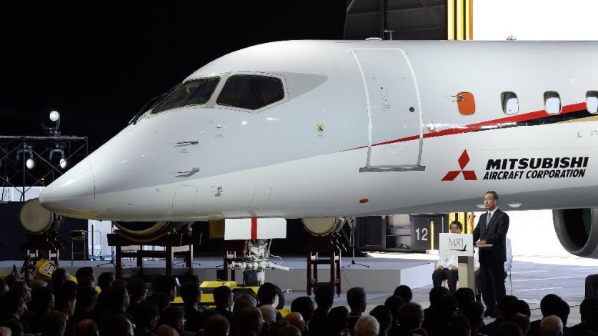 Chiếc máy bay chở khách MRJ của Nhật Bản.