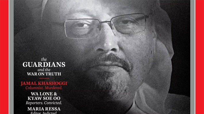 Nhà báo quá cố Jamal Khashoggi trên bìa tạp chí Time.