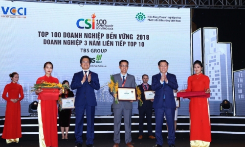 TBS Group 3 năm liên tiếp đạt Top 10 doanh nghiệp bền vững Việt Nam