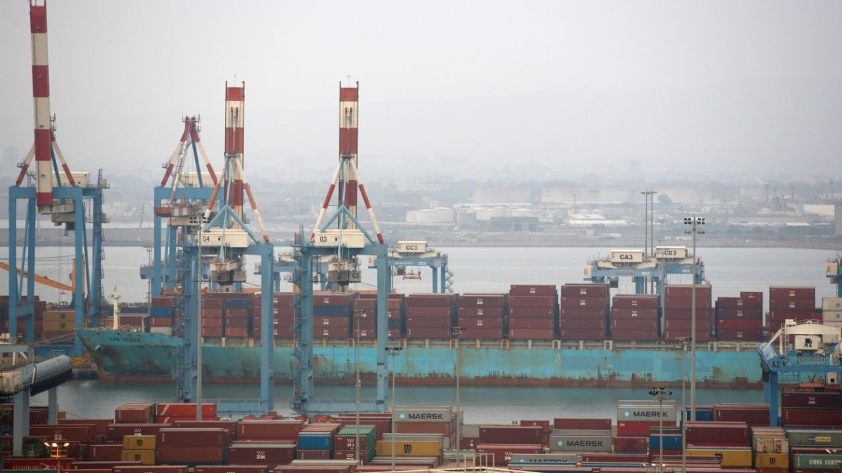 Cảng biển Haifa của Israel - Ảnh: EPA/WSJ.