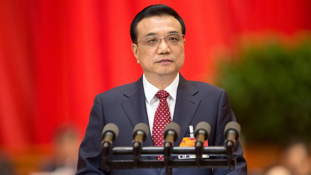 Thủ tướng Trung Quốc Lý Khắc Cường đọc báo cáo kinh tế thường niên tại lễ khai mạc kỳ họp Quốc hội Trung Quốc ở Bắc Kinh sáng 5/3 - Ảnh: China.org.cn.