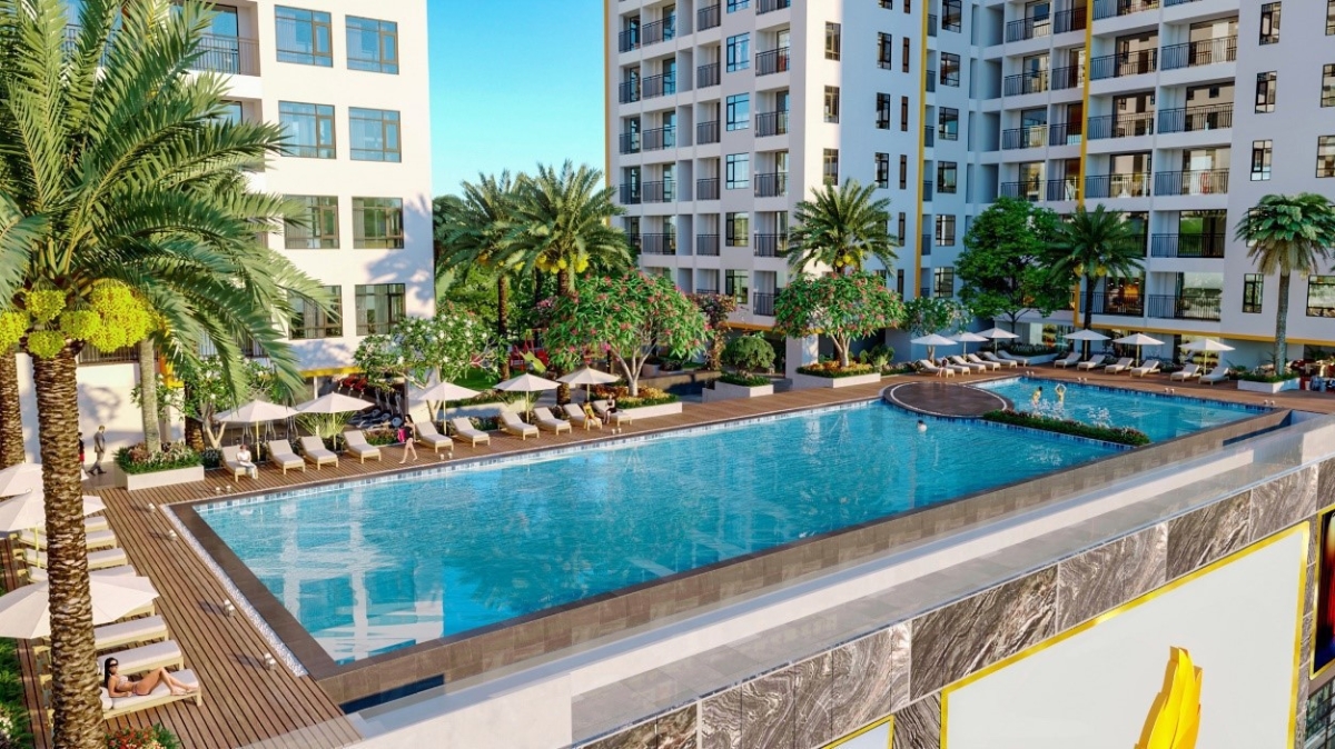 Hồ bơi điện phân đồng là công nghệ diệt trùng nước cực kỳ đắt đỏ hiện nay (Nguồn: dự án).