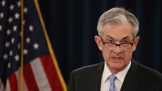 Chủ tịch FED Jerome Powell trong cuộc họp báo ngày 21/3 - Ảnh: CNBC.