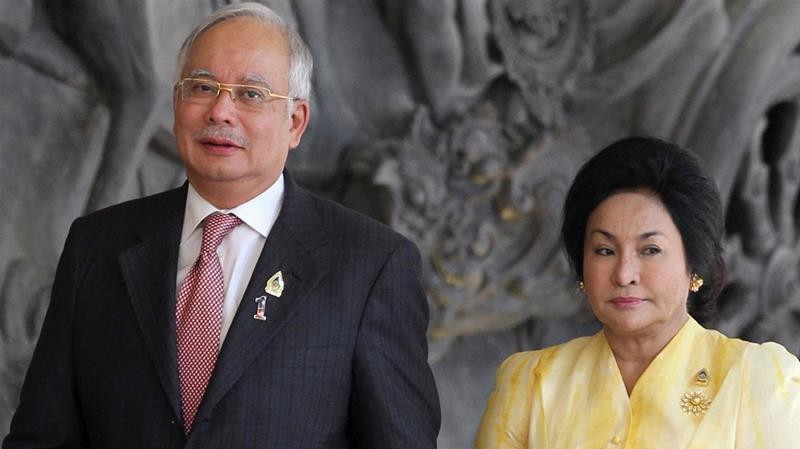 Cựu Thủ tướng Malaysia Najib Razak và vợ, bà Rosmah Mansor.