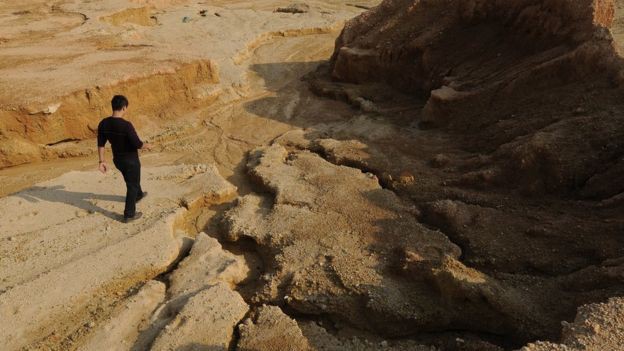 Một mỏ đất hiếm của Trung Quốc - Ảnh: Bloomberg.